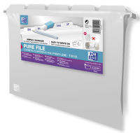 Logo Oxford dossiers suspendus pure file, a4, en pp, blanc 61036622