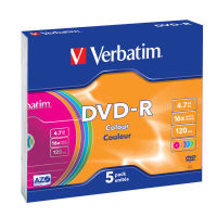 Logo Verbatim colours - 5 x dvd-r - 4.7 gb 16x g2315