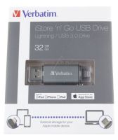 Logo Verbatim istore 'n' go - 32gb usb 3.0 flash drive / lightning (apple) h261318