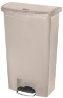 Logo Rubbermaid collecteur � p�dale slim jim, 68 litres, blanc 71240036