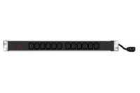 Logo Multiprise rackable 19'' 12 prises c13 / cordon c14 avec voyant 808902