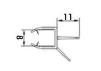 Logo Luisina - joint bas horizontal pour paroi en verre 8 mm asbs128b1