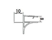 Logo Luisina - joint bas horizontal pour paroi en verre 8 mm asbs128b2