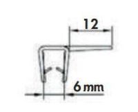 Logo Luisina - joint fermeture verticale pour paroi en verre 6 mm asps206s2