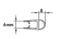 Logo Luisina - joint ballon pour paroi en verre 6 mm asps206s3