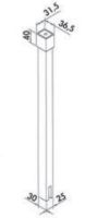Logo Luisina - barre support plafond 800 mm asrcb08015