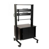 Logo Chariot visiotech - meuble support 1 cran (noir) 100477