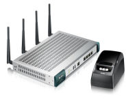 Logo Solution hotspot 802.11 a/b/g/n double radio avec imprimante sp350e, 100 utilisateurs (extensible  200 utilisateurs), firewall