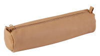 Logo Clairefontaine trousse petite ronde, cuir naturel 87001161