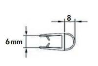 Logo Luisina - joint ballon pour paroi en verre 6 mm asps206s3
