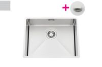 Logo Luisina - luisinox - vibrato - cuve sous-plan luisina 1 bac coloris inox nid d'abeille, vidage ronde chrome evsp57ind4