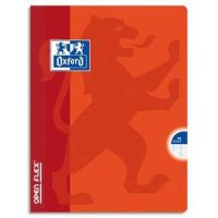 Logo Oxford cahier open flex piqre 96 pages petit format 17x22cm grands carreaux sys. couverture polypro 017070