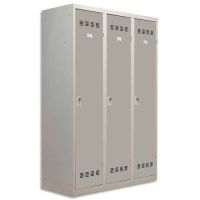 Logo Pierre henry vestiaire mtal industrie sale 3 casiers largeur 120 cm gris perle 133025