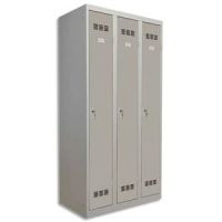 Logo Pierre henry vestiaire mtal industrie propre 3 casiers largeur 90 cm gris perle 132941