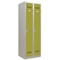 Logo Pierre henry vestiaire mtal industrie propre 2 casiers largeur 60 cm gris perle anis 132928