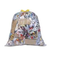Logo Bote de 100 sacs poubelles  liens coulissants transparents 30 litres 21 microns 701397