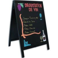 Logo Securit securit panneau-trottoir - dimensions : l55 x h85 cm, finition noir laqu 259236