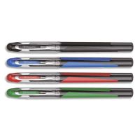 Logo Pergamy stylo roller encre liquide, pointe aiguille bleue 901123