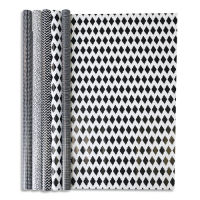 Logo Clairefontaine rouleau papier cadeau design alliance 60g. dimensions 2x0,70m. coloris noir&blanc 5 m 392640