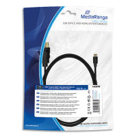 Logo Mediarange cable adaptateur hdmi pr micro hdmi ethernet, hdmi male/micro hdmi male,2m,noir mrcs186 393550