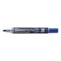 Logo Pentel marqueur tableaux blanc effaable  sec maxiflo flex-feel pointe ogive moyenne. bleu 405792