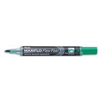 Logo Pentel marqueur tableaux blanc effaable  sec maxiflo flex-feel pointe ogive moyenne. vert 405988