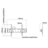 Logo Neomounts by newstar extra bracket for fpma-cf250black ceiling to floor mount 37-65p black 3066197