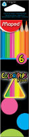 Logo Maped crayons couleur color'peps fluo,tui en carton de 6 82832003