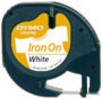 Logo Ruban etiqueteuse transfert textile noir/blanc 12mm/2m dymo g100078