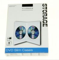 Logo Dvd double slim case f?r zwei dvd's, 5er pack,transparent v31721