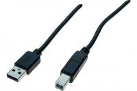 Logo Dacomex sachet cordon usb 2.0 type-a / type-b noir - 1,8 m 194031
