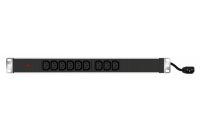 Logo Multiprise rackable 19'' 9 prises c13 / cordon c14 avec voyant 808901