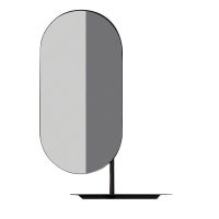 Logo Miroir ovale avec tablette miroirs - mb15515
