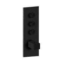 Logo Faade thermostatique encastre 3 sorties thermo twist thermo twist - xq61313 noir  mat