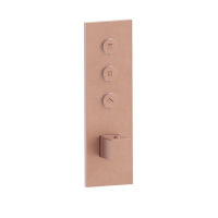Logo Faade thermostatique encastre 3 sorties thermo twist thermo twist - xq61334p or rose bross pvd