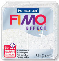 Logo Fimo pte  modeler effect,  cuire, 57 g, blanc paillette 57802081