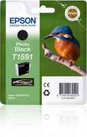 Logo Epson t1591 cartouche d encre photo noir capacit� standard 17 ml. 1-pack blister sans alarme stylus photo r2000 1666260