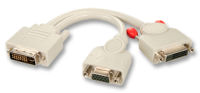 Logo Lindy dvi splitter cable vga dvi-d dvi-i m > vga f + dvi-d f dual 2714563