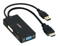 Logo Lindy hdmi to dp/dvi/vga converter supports resolutions up to ultra hd 4k displayport and full hd dvi-d and vga 2969520