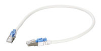 Logo C�ble patch rj45 s/ftp,cat.6a, 26awg bc, lszh, 5m, blanc, verrouillable (bleu) k5539ws.5