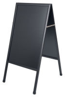 Logo Bi-office panneau trottoir, avec tableau noir, noir 70030189