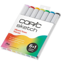 Logo Copic marqueur sketch, set 6+1 'vibrant tones trial' 70002321