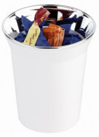 Logo Aps poubelle de table / range-couverts top chrome, blanc 6450637