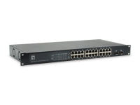 Logo Commutateur poe+ ethernet gigabit � 26 ports, 24x poe+, 2x ge sfp (250w) gep-2622w250