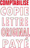 Logo Colop tampon avec texte printer 20 'comptabilise' 62518165