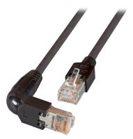 Logo C�ble patch rj45 s/utp, cat.5e, 1x tm11 90� / tm11, pvc, 5m, noir k0993.5
