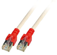 Logo C�ble rj45 crossover patch sf/utp, cat.5e, cca, 3m, gris (botte rouge) k5450.3