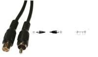 Logo C?ble rca-m?le/rca-femelle 2,5mtr. 3389928