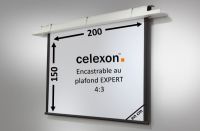 Logo Ecran encastrable au plafond celexon expert motoris 200 x 150 cm 1090200