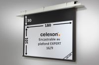 Logo Ecran encastrable au plafond celexon expert motoris 180 x 101 cm 1090193